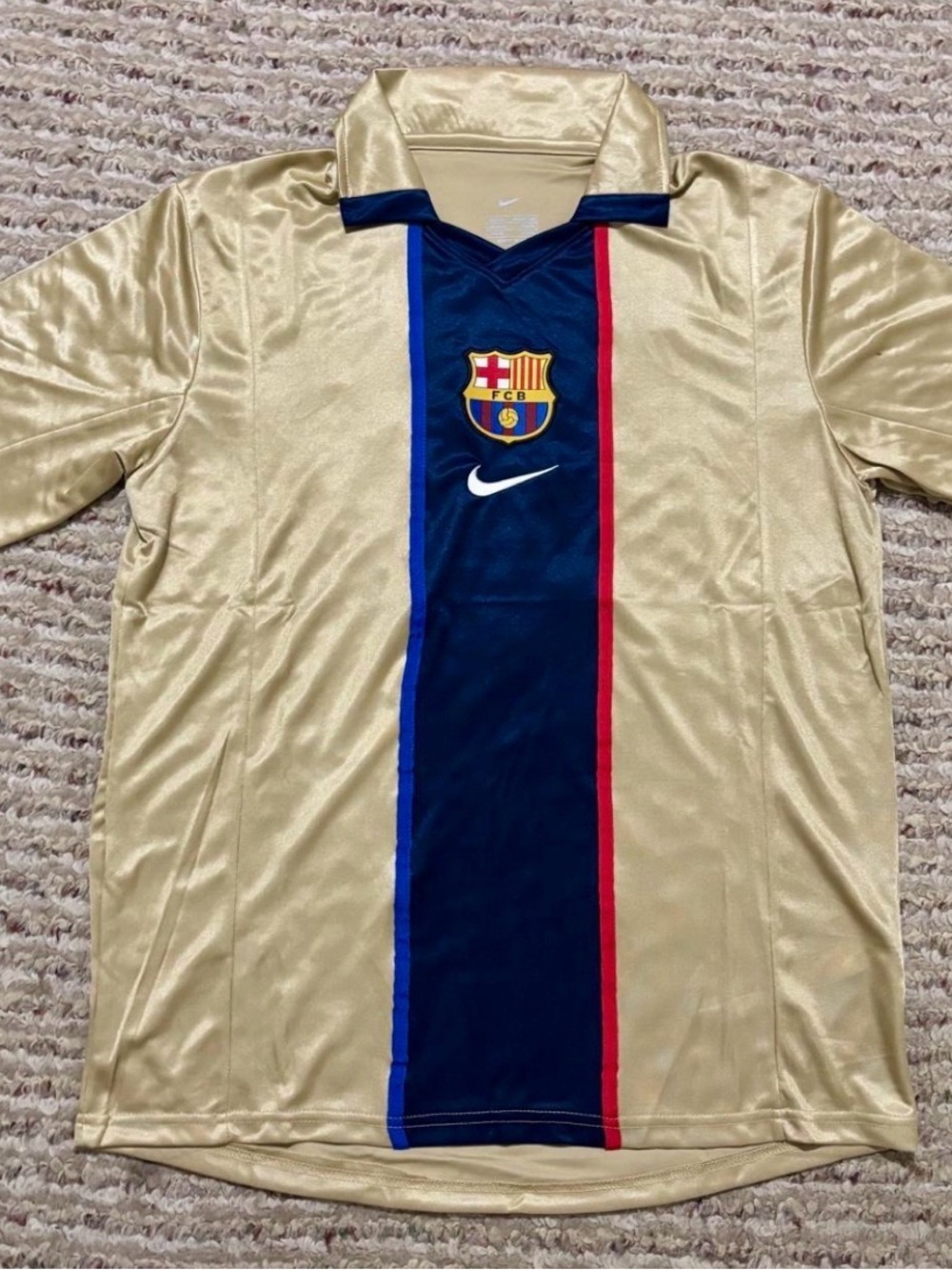Nike FC Barcelona Gold Soccer Jersey